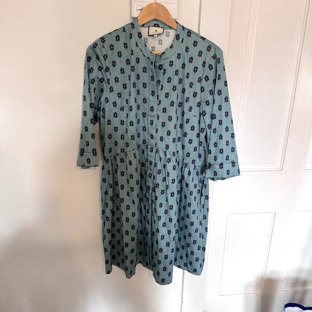 Tuckernuck Slate Blue Half Drop Royal Shirt Dress Size Large - Picture 7 of 7